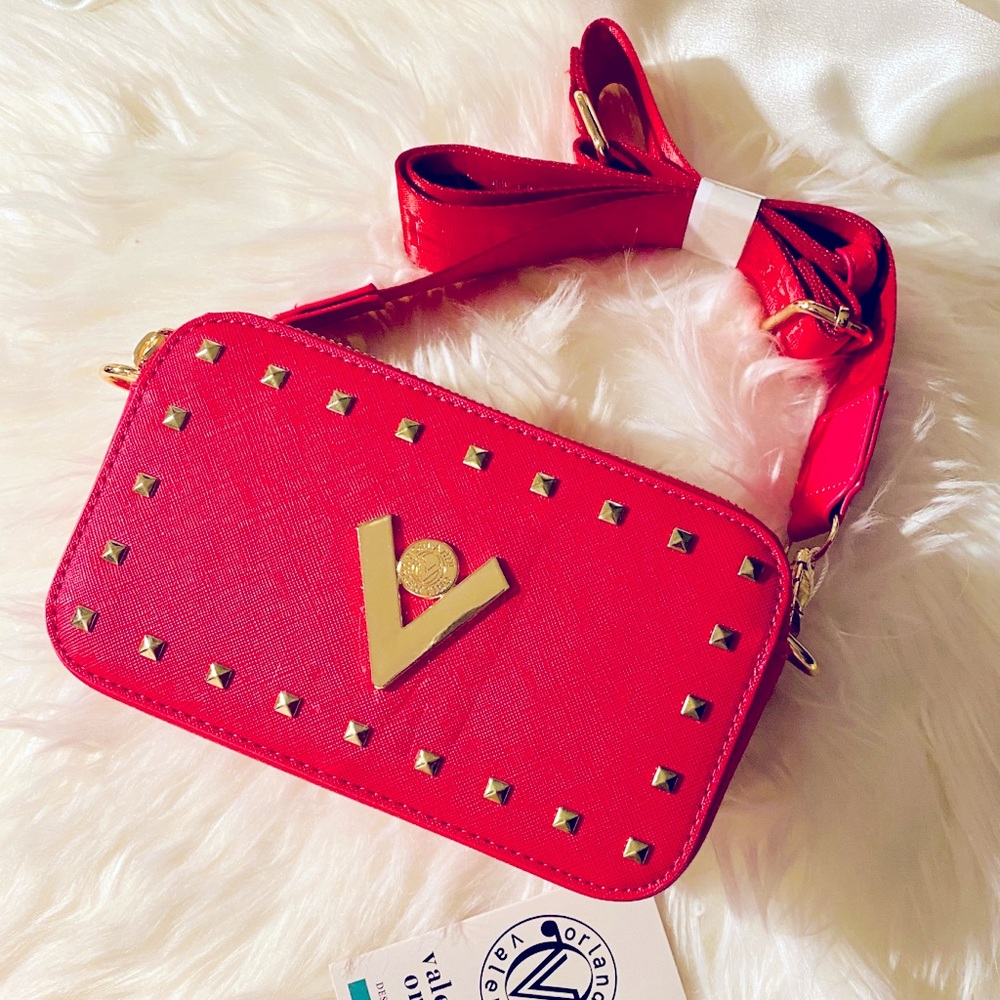 NWT Valentino Orlandi crossbody camera bag w/ studs-PINK